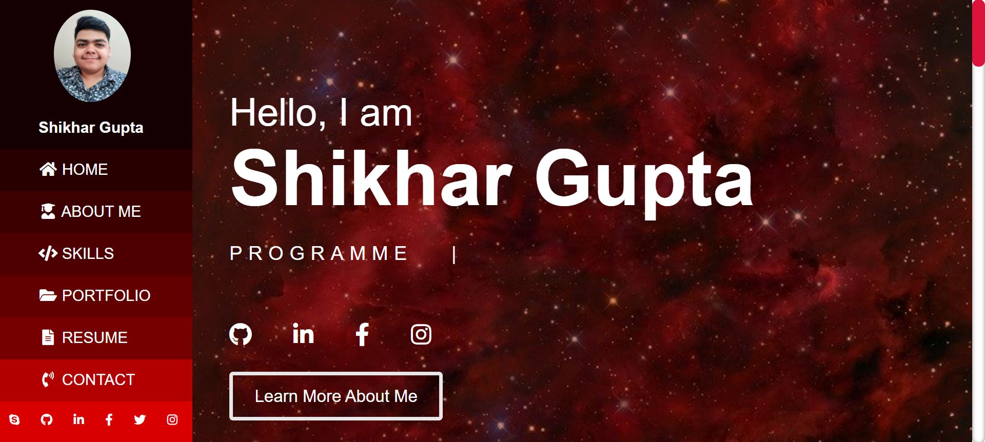 Portfolio Website Screenshot